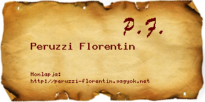 Peruzzi Florentin névjegykártya